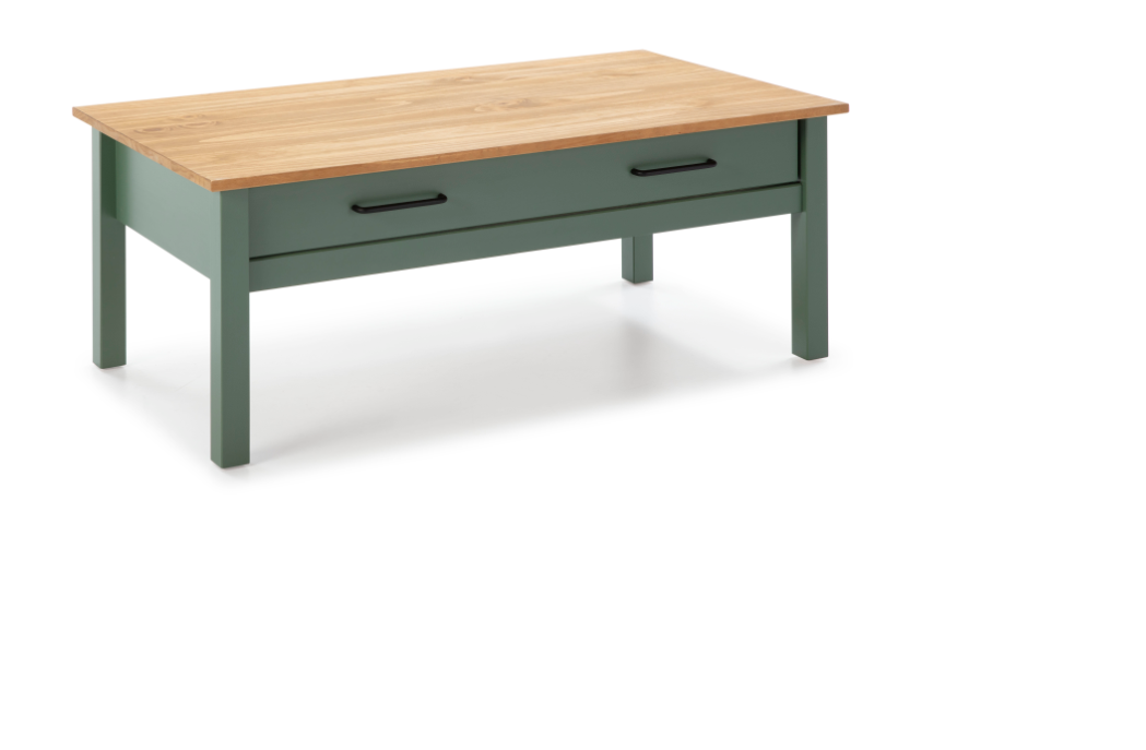 Mesa centro Miranda madera  verde 100 cm