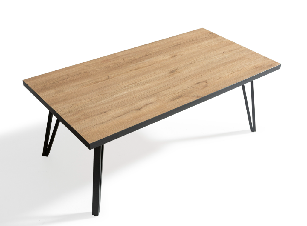 Mesa de centro Sindi natural canto bocamina 120x60 cm