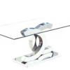 Mesa de centro Chanel cristal acero inoxidable 110x60 cm