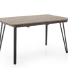 Mesa de comedor extensible Mulan roble pies metal 140/180X90 cm