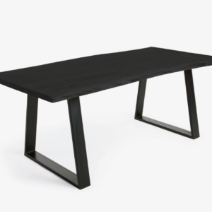 Mesa de comedor wave madera acacia negro metal 220x100cm