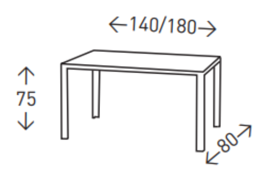 Mesa extensible Nesto roble 140-180x80cm