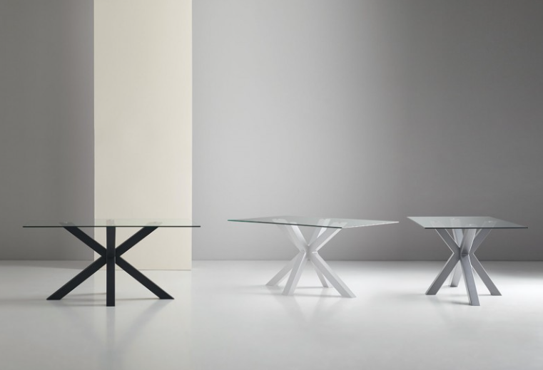 Mesa de comedor Demi cristal blanco 200x100cm