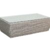 Mesa de centro Adam ratan ashed grey con cristal