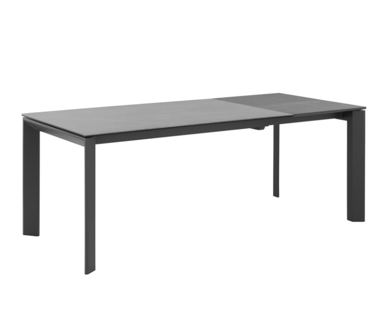 Mesa extensible Lisa porcelánico gris 140/200x90 cm