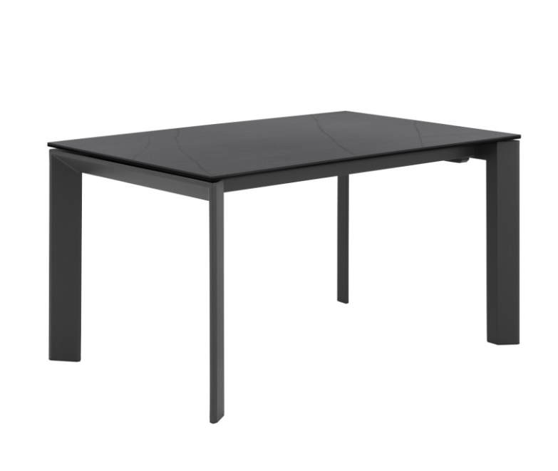 Mesa extensible Tamara porcelánico negro 160/240x90 cm