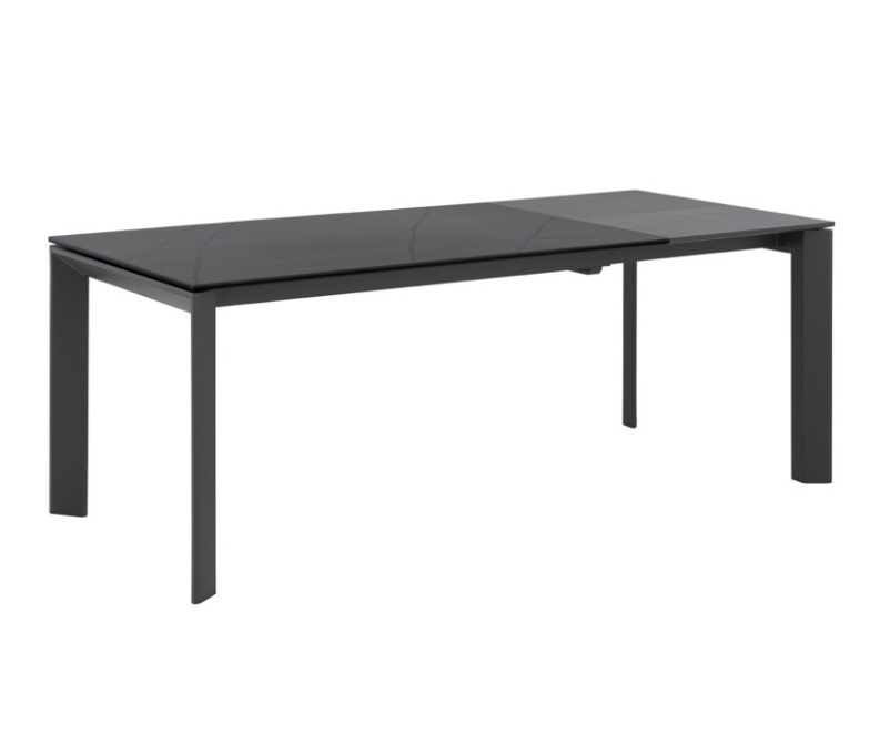 Mesa extensible Tamara porcelánico negro 160/240x90 cm