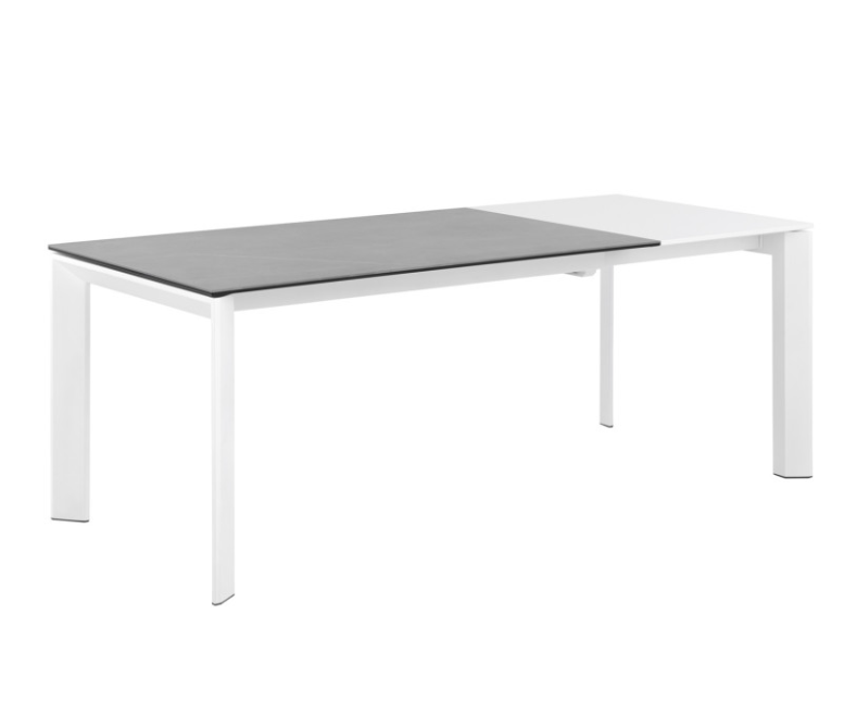 Mesa extensible Tamara tapa porcelánico gris 160/240x90 cm