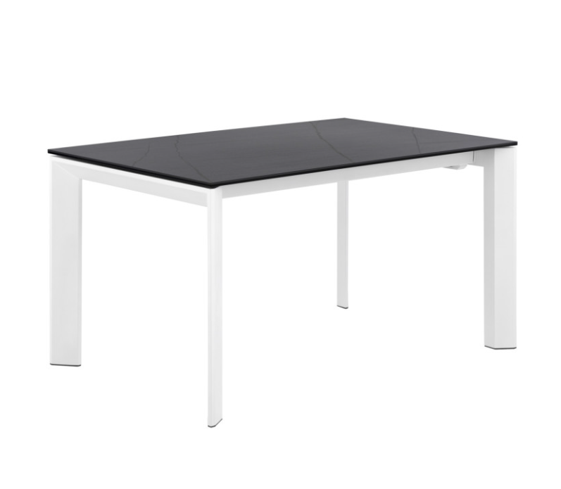 Mesa extensible Tamara tapa porcelánico negro sahara 160/240x90 cm