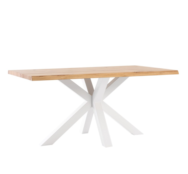 Mesa de comedor Grace madera de roble blanco 160 cm