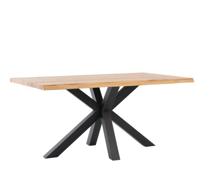 Mesa de comedor Grace madera de roble negro 160 cm