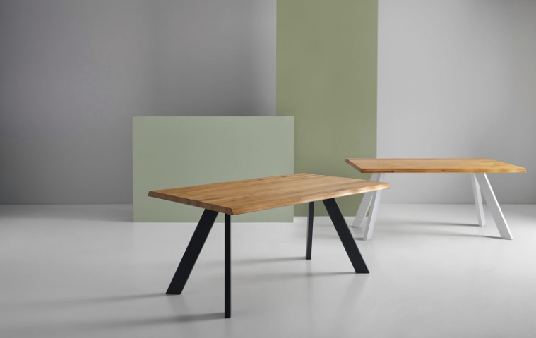 Mesa de comedor Lucia madera roble negro 180 cm