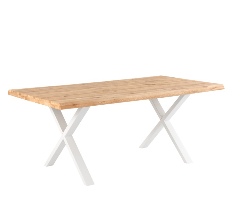 Mesa de comedor Corine madera de roble blanco 220 cm