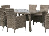 Conjunto rattan color natural con cojines Kaui