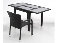 Mesa extensible rattan negro Panama 152-210