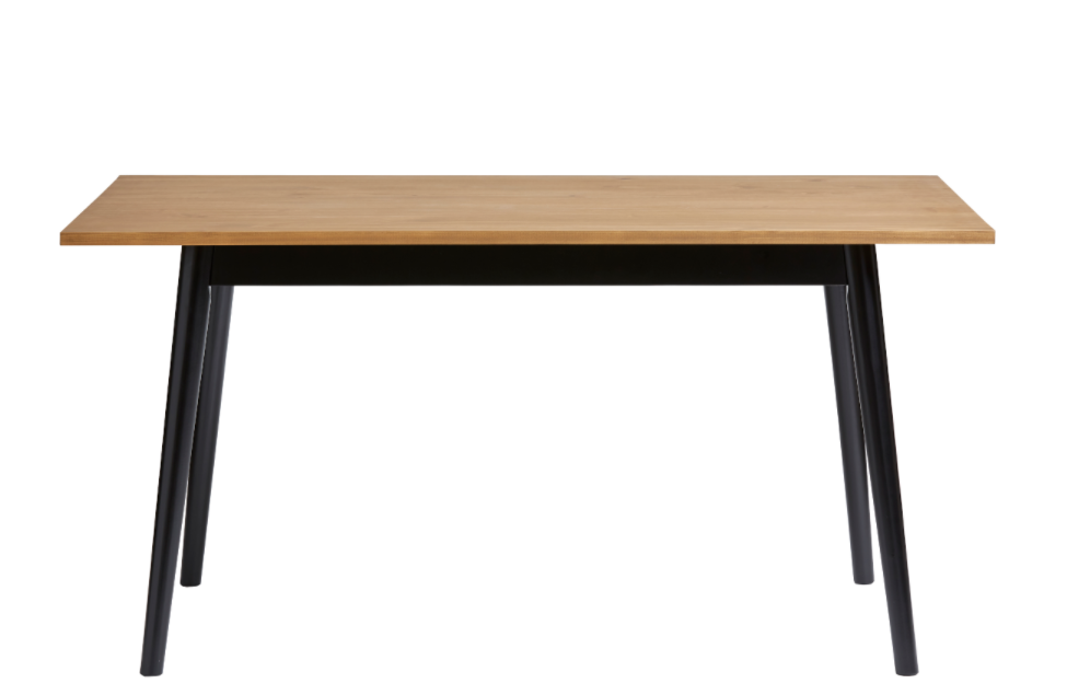 Mesa de comedor Lucie madera de pino cera negro 150 cm