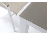 Mesa aluminio blanco Moka Laos 160x90