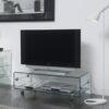 Mesa TV cristal con ruedas 120x60 CT-220