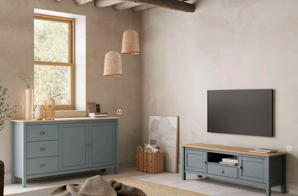 Mueble TV Misti verde roble 158 cm