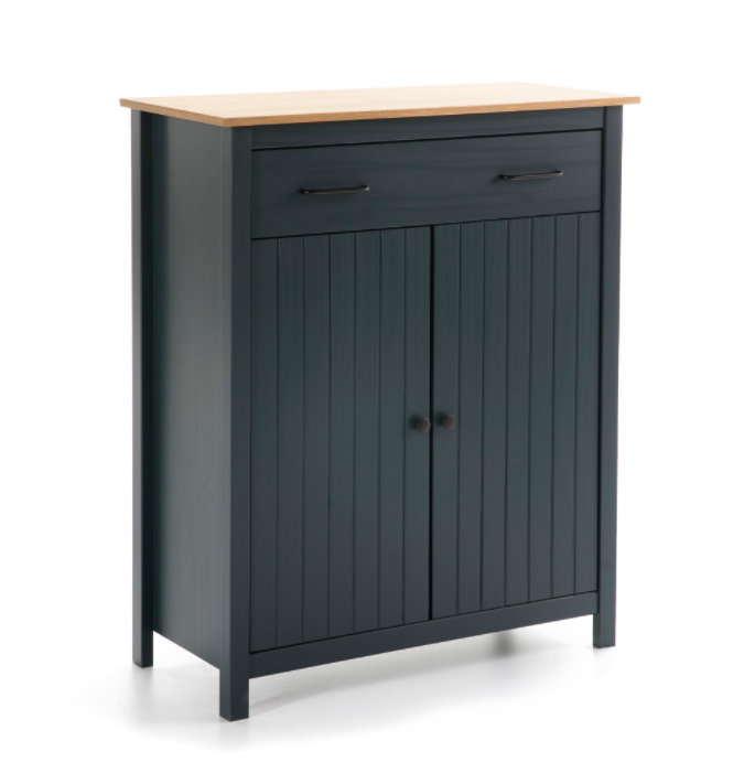 Mueble auxiliar Miranda madera azul 90 cm