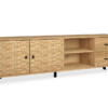 Mueble TV artesanal Malaca natural serigrafia 180cm