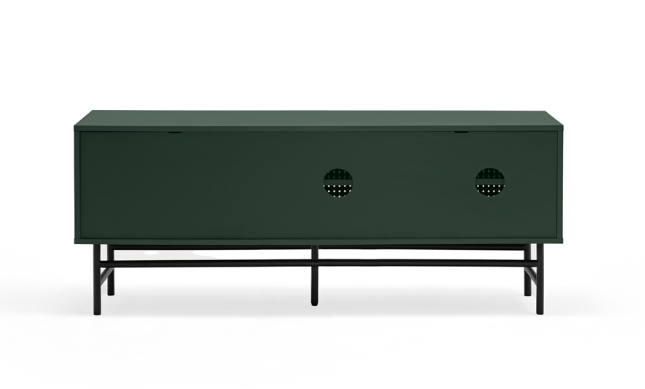 Mueble TV industrial Punto metal verde 140 cm 2P2C