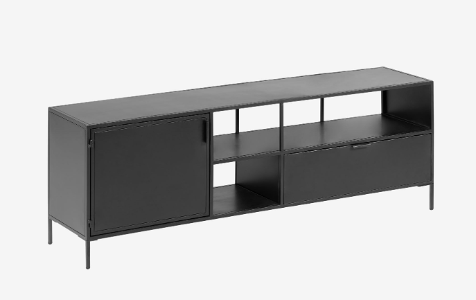 Mueble TV Oscar acero negro 150x50cm