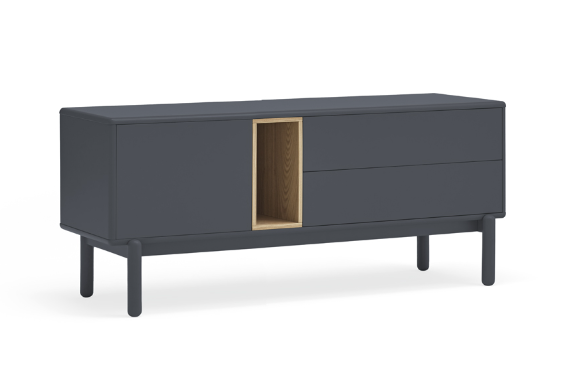 Corvo mueble TV antracita oscuro 140 cm