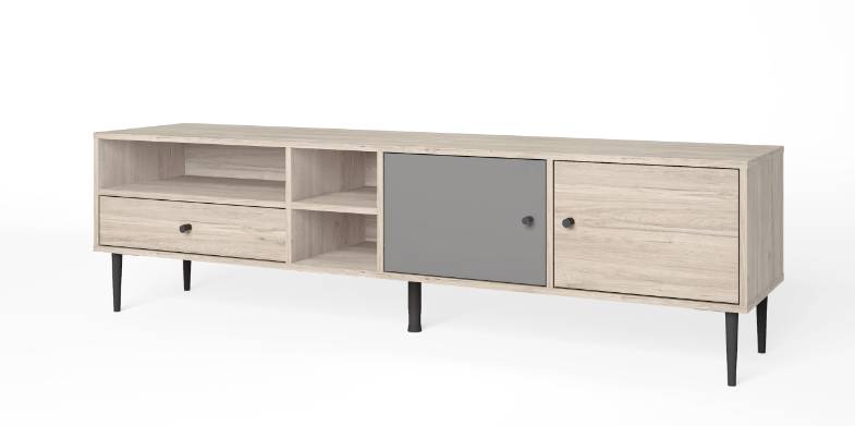 Mueble TV Leon color sahara pizarra 180x40