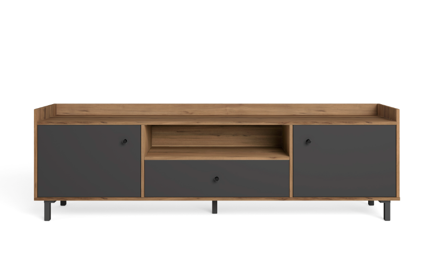 Mueble TV Malta nogal sabi pizarra 180cm