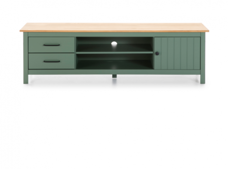 Mueble TV Miranda madera de pino verde 158 cm