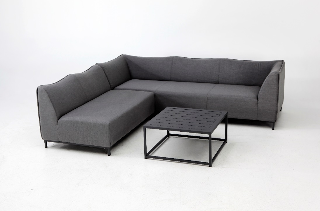 Naxos Sofa 2 plazas terraza lounge tapizado gris