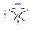 Mesa comedor mod. Nely redonda 100x75cm