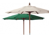 Parasol madera lona crudo 250cm diametro