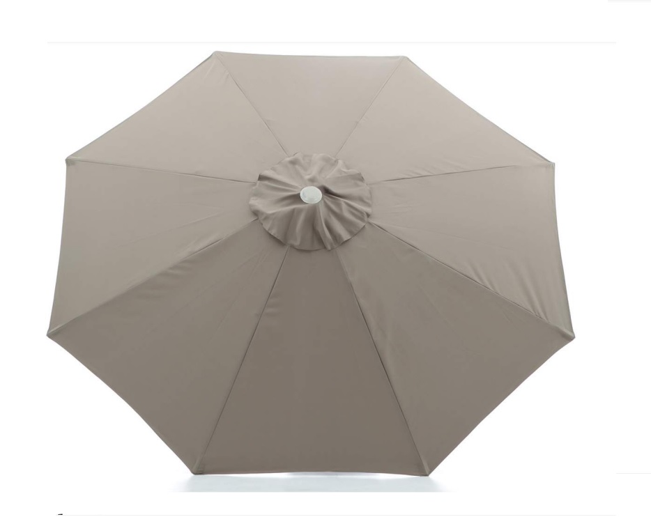 Parasol aluminio lona taupe 300 cm