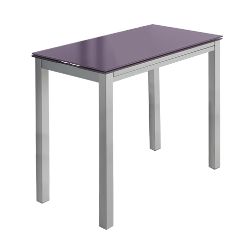 Mesa de cocina extensible praga cristal morada