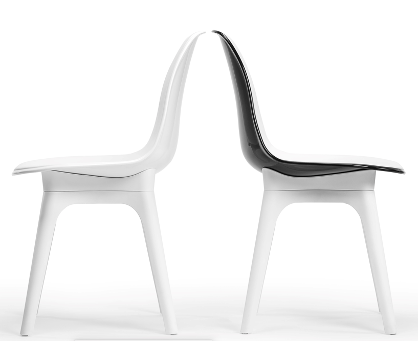 Silla Eos polipropileno blanco negro