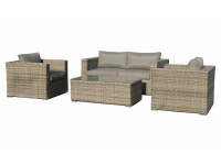 Set sofas rattan color gris Maui