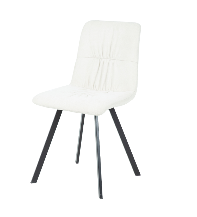 Silla Lizzo terciopelo beige claro