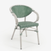 Silla con brazos bistro Arles new ratan verde