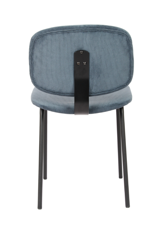 Silla vintage Arus tela de pana azul