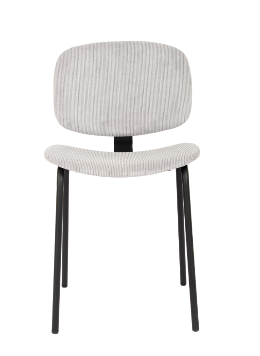 Silla vintage Arus tela de pana gris