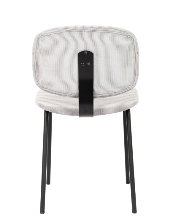 Silla vintage Arus tela de pana gris