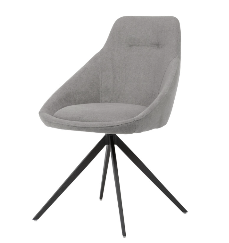 Silla giratoria Celia color gris claro