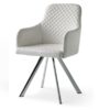 Silla giratoria con brazos polipiel blanco DC-112