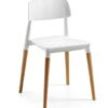 Silla nordica crop polipropileno blanco madera