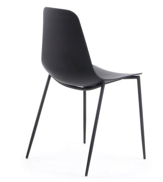 Silla metal plastico negro Easy