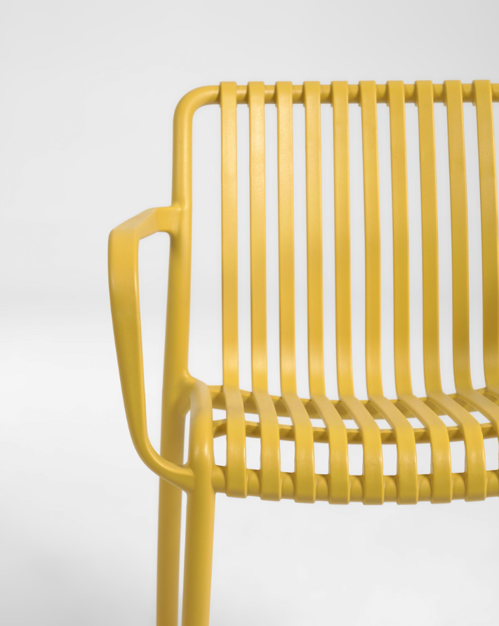 Silla de exterior Edem polipropileno amarillo