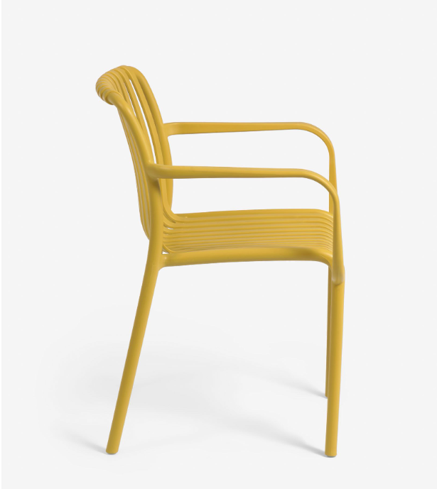 Silla de exterior Edem polipropileno amarillo