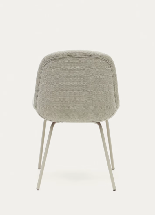 Silla de diseño Fina chenilla beige